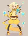  drooling highres male moemon pantyhose personification pikachu plover pokemon tail yellow_eyes 