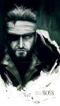  2009 bandana bandanna beard big_boss character_name dark eyepatch facial_hair headband male manly metal_gear metal_gear_solid metal_gear_solid_3 monochrome mustache naked_snake solo 