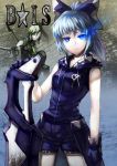  ? alternate_costume alternate_hairstyle black_rock_shooter blue_eyes blue_hair bow cirno daiyousei gloves glowing glowing_eye glowing_eyes green_hair hair_bow multiple_girls parody ponytail short_hair sleeveless sukocchi sword touhou weapon â‘¨ 