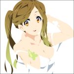  brown_hair extra k-on! long_hair lowres mizuki_makoto okada_haruna ponytail solo tattoo 