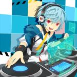  headphones original phonograph red_eyes shion_(mamuring) shionty solo turntable 