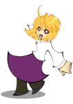  arcueid_brunestud blonde_hair jpeg_artifacts long_skirt neontakechi panty_&amp;_stocking_with_garterbelt pantyhose parody purple_skirt red_eyes skirt solo style_parody tsukihime turtleneck 