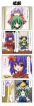  beard comic facial_hair highres letty_whiterock lily_white mustache rapattu shikieiki_yamaxanadu touhou translated translation_request yasaka_kanako 