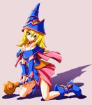  ashi_ura bare_shoulders blonde_hair blush boots breasts choker cleavage dark_magician_girl detached_sleeves duel_monster green_eyes hat large_breasts long_hair pentacle pink_background skirt smile solo staff wand witch_hat wizard_hat yu-gi-oh! yugioh_duel_monsters yuu-gi-ou yuu-gi-ou_duel_monsters 
