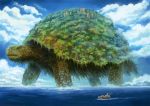  amon_saga artist_request building cloud clouds epic giant giant_animal kemi_neko monster ocean original oversized_animal ship sky source_request turtle valhiss 