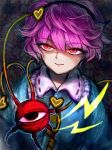  bad_id eyeball hairband heart highres kogiso komeiji_satori purple_hair red_eyes short_hair solo third_eye touhou 