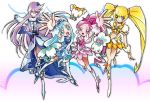  blonde_hair blue_dress blue_hair chypre_(heartcatch_precure!) coffret coffret_(heartcatch_precure!) cure_blossom cure_marine cure_moonlight cure_sunshine dress hanasaki_tsubomi heartcatch_precure! heartcatch_pretty_cure! kurumi_erika long_hair magical_girl multiple_girls myoudouin_itsuki official_art pink_dress pink_hair ponytail potpourri_(heartcatch_precure!) potpourri_(precure) precure pretty_cure purple_dress purple_hair shypre single_elbow_glove single_glove tsukikage_yuri twintails umakoshi_yoshihiko yellow_dress 