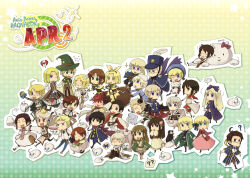  6+boys 6+girls acolyte_(ragnarok_online) acolyte_(ragnarok_online)_(cosplay) america_(hetalia) armor armored_dress assassin_cross_(ragnarok_online) assassin_cross_(ragnarok_online)_(cosplay) austria_(hetalia) axis_powers_hetalia bard_(ragnarok_online) bard_(ragnarok_online)_(cosplay) belarus_(hetalia) black-framed_eyewear black_hair blacksmith_(ragnarok_online) blacksmith_(ragnarok_online)_(cosplay) blonde_hair blue_cape blue_capelet blue_eyes blue_hat bow brown_hair brown_pants burger canada_(hetalia) canadian_flag cape capelet chainmail champion_(ragnarok_online) champion_(ragnarok_online)_(cosplay) character_request chibi chibi_only china_(hetalia) closed_eyes closed_mouth clown_(ragnarok_online) clown_(ragnarok_online)_(cosplay) commentary_request cosplay cover cover_page creator_(ragnarok_online) creator_(ragnarok_online)_(cosplay) crossed_bandaids denmark_(hetalia) doujin_cover dress finland_(hetalia) food france_(hetalia) full_body game_master_(ragnarok_online) game_master_(ragnarok_online)_(cosplay) germany_(hetalia) glasses green_background green_eyes green_hat green_pants grey_hair hair_bow hat hiding high_priest_(ragnarok_online) high_priest_(ragnarok_online)_(cosplay) high_wizard_(ragnarok_online) high_wizard_(ragnarok_online)_(cosplay) holding holding_burger holding_food hungary_(hetalia) hunter_(ragnarok_online) hunter_(ragnarok_online)_(cosplay) japan_(hetalia) knight_(ragnarok_online) knight_(ragnarok_online)_(cosplay) liechtenstein_(hetalia) long_hair looking_at_another luxembourg_(hetalia) merchant_(ragnarok_online) merchant_(ragnarok_online)_(cosplay) multiple_boys multiple_girls ninja_(ragnarok_online) ninja_(ragnarok_online)_(cosplay) northern_italy_(hetalia) one_eye_closed open_mouth pants pink_skirt priest_(ragnarok_online) priest_(ragnarok_online)_(cosplay) professor_(ragnarok_online) professor_(ragnarok_online)_(cosplay) pullcart purple_bow purple_dress ragnarok_online red_cape russia_(hetalia) sage_(ragnarok_online) sage_(ragnarok_online)_(cosplay) sealand_(hetalia) shako_cap shirt short_hair sitting skirt sleeping smile southern_italy_(hetalia) standing super_novice_(ragnarok_online) super_novice_(ragnarok_online)_(cosplay) sweden_(hetalia) switzerland_(hetalia) swordsman_(ragnarok_online) swordsman_(ragnarok_online)_(cosplay) take_(fuyu7666) throwing tomato united_kingdom_(hetalia) violet_eyes white_cape white_shirt witch_hat wizard_(ragnarok_online) wizard_(ragnarok_online)_(cosplay) yellow_bow 