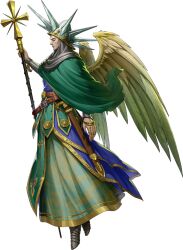  1boy armor artist_request belt brown_belt chainmail closed_eyes demon_(megami_tensei) feathered_wings highres holding holding_scepter jewelry official_art persona persona_5 persona_5:_the_phantom_x principality_(megami_tensei) ring scabbard scepter sheath shin_megami_tensei solo spiked_helmet sword third-party_source transparent_background weapon wings 