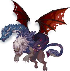  animal_focus artist_request black_scales blue_hair blue_scales brown_fur claws colored_sclera colored_teeth dragon fangs forked_tongue horns lion lion_mane nexon no_pupils nostrils official_art open_mouth orange_sclera pixel_art red_wings second-party_source simple_background slit_pupils snake snake_tail sprite sprite_art tail tales_weaver tongue tongue_out torn_wings transparent_background white_hair white_horns wings yellow_sclera yellow_teeth 