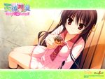  brown_hair food kobuichi muririn red_eyes seifuku tenshinranman unohana_no_sakuyahime 