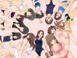  6+girls bikini black_hair braid breasts brown_hair cleavage everyone futami_eriko glasses hiba_manami hoshino_yuumi iga_tomoteru kawada_tomoko kimi_kiss kimikiss kirishima kuryuu_megumi long_hair mizusawa_mao multiple_girls sakino_asuka satonaka_narumi shijou_mitsuki swimsuit twin_braids twintails yuzuki_kaoruko 