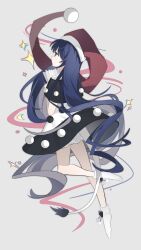  1girl absurdres blue_eyes blue_hair blush book capelet doremy_sweet dream_soul dress hat highres holding nightcap pom_pom_(clothes) red_hat short_hair short_sleeves smile solo tail tapir_tail touhou xingxingxing_guangguang 