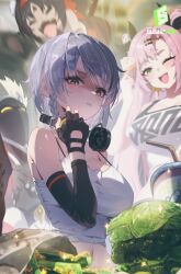  anby_demara animal_ears long_hair multiple_girls nekomiya_mana nicole_demara short_hair sushispin zenless_zone_zero 