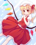  ascot blonde_hair child flandre_scarlet gotou_jin hat red_eyes short_hair side_ponytail solo the_embodiment_of_scarlet_devil touhou wings 