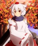  autumn inubashiri_momiji leaf maple_leaf nogisaka_kushio nogizaka_kushio solo touhou 