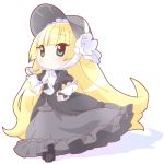  chibi gosick gothic_lolita green_eyes hat lolita_fashion long_hair mirai_(sugar) pipe solo very_long_hair victorica_de_blois victorique_de_broix 