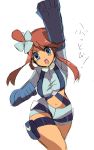  blue_eyes fuuro_(pokemon) gloves hair_ornament highres midriff namawasabi navel pokemon pokemon_(game) pokemon_black_and_white pokemon_bw red_hair redhead 
