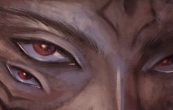  azurerosestudio extra_eyes eye_focus eyelashes highres jujutsu_kaisen red_eyes ryoumen_sukuna_(jujutsu_kaisen) 
