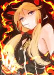  blonde_hair blue_eyes fire hood kito_(coyo) long_hair psyren tenjuin_frederica 