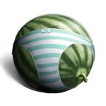  bow bow_panties food fruit lowres no_humans original panties pantymelon pun striped striped_panties topless underwear underwear_only watermelon what 