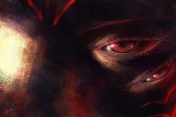  azurerosestudio extra_eyes eye_focus eyelashes highres jujutsu_kaisen red_eyes ryoumen_sukuna_(jujutsu_kaisen) 