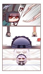 alice_thymefield animal_ears fox_ears heterochromia hoshimi_miyabi kuroij long_hair multiple_girls rabbit_ears ukinami_yuzuha very_long_ears vivian_(zenless_zone_zero) vivian_banshee zenless_zone_zero