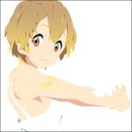  brown_hair extra k-on! kikuchi_tae lowres mizuki_makoto nail_polish smile tattoo 