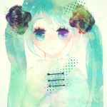  :&gt; aqua_hair blue_eyes blush close hatsune_miku natu_(artist) smile twintails vocaloid 