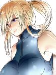  blue_eyes falcon-samus_(artist) metroid ponytail ran_komomo samus_aran sketch 