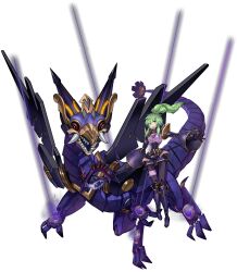  1girl absurdres anonymous_(yu-gi-oh!) doll_joints dragon duel_monster el_shaddoll_winda full_body game_cg green_eyes green_hair highres holding holding_staff joints long_hair marionette non-web_source official_art ponytail puppet puppet_strings staff stitched tail teeth third-party_edit transparent_background winda_(yu-gi-oh!) yu-gi-oh! yu-gi-oh!_master_duel 