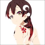  brown_hair crescent extra hair_ornament k-on! kimura_fumie looking_back lowres mizuki_makoto smile tattoo 