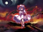  aura bat_wings hat kuroneko1911a1 lavender_hair nanaroku_(fortress76) purple_hair red_eyes remilia_scarlet short_hair solo touhou wings 