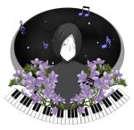  6_9 bad_id ballpen black_hair flower instrument musical_note piano sekomumasada_sensei yume_nikki 
