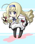  blonde_hair blue_eyes blush cecilia_alcott chibi curly_hair drill_hair hairband infinite_stratos long_hair pantyhose school_uniform 