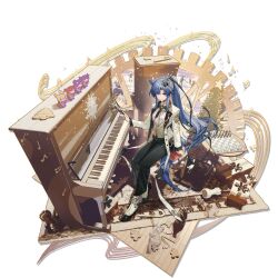  5girls age_comparison ahoge animal_ear_fluff animal_ears arknights beagle_(arknights) black_bow black_bowtie black_pants black_ribbon black_shoes blonde_hair blue_eyes blue_hair blue_nails board_game book bow bowtie building_snowman candy candy_cane carpet chess choir christmas christmas_present christmas_tree conductor conductor_baton demon_girl dog_girl dual_persona fang_(arknights) fang_the_fire-sharpened_(a_pure_pianissimo)_(arknights) fang_the_fire-sharpened_(arknights) food full_body gift gingerbread_man grand_piano hair_ornament hair_ribbon hibiscus_(arknights) highres holding holding_baton holding_book horse_ears horse_girl horse_tail ice_sculpture instrument jacket kroos_(arknights) lapels lava_(arknights) light_smile long_hair long_ribbon looking_at_viewer looking_up multicolored_shoes multiple_girls music musical_note musical_note_hair_ornament nail_polish notched_lapels official_alternate_costume official_art open_clothes open_jacket orange_hair pants piano piano_bench ponytail rabbit_ears rabbit_girl ribbed_shirt ribbon shirt shoes short_hair sidelocks singing sitting snow snowball snowball_fight snowing solo striped_clothes striped_pants suit sun_hair_ornament tail third-party_source transparent_background two-tone_shoes vertical-striped_clothes vertical-striped_pants vest white_jacket white_shirt white_shoes white_suit white_vest xiayehongming 