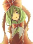  amane_kurumi frills green_eyes green_hair kagiyama_hina solo tears touhou 