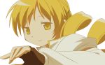  artist_request blonde_hair close detached_sleeves drill_hair magical_girl mahou_shoujo_madoka_magica polychromatic portrait smile solo source_request tomoe_mami vector yellow_eyes 