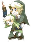  blonde_hair blue_eyes blush_stickers carrying earrings hat jewelry link nintendo pointy_ears popupopo the_legend_of_zelda toon_link toothbrush twilight_princess wind_waker 