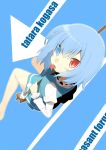  :p bad_id blue_eyes blue_hair character_name geta heterochromia karakasa karakasa_obake monesuko red_eyes short_hair solo tatara_kogasa tongue touhou umbrella 