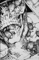  bottle_bug_(zelda) bug commentary corpse english_commentary from_above greyscale highres inktober kandori_makoto monochrome no_humans skull the_legend_of_zelda the_legend_of_zelda:_majora's_mask the_legend_of_zelda:_ocarina_of_time traditional_media 