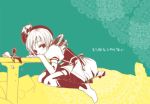  blush boots broken chin_rest crossed_arms cup grief_seed hat magical_girl mahou_shoujo_madoka_magica monochrome not_afraid_anymore sitting solo table teacup thigh-highs thighhighs to-no tomoe_mami translated 