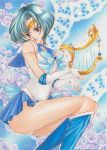  bishoujo_senshi_sailor_moon blue_hair harp knee_boots mizuno_ami sailor_mercury smile 