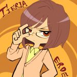  cardigan frown glasses gundam gundam_00 lowres male panty_&amp;_stocking_with_garterbelt parody purple_hair red_eyes solo style_parody tieria_erde zeruyami 