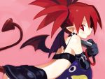  ass bracelet choker demon_tail disgaea earrings etna gloves harada_takehito jewelry nippon_ichi official_art phantom_kingdom pointy_ears prinny red_eyes red_hair redhead tail tongue twintails wings 