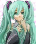  bad_id detached_sleeves green_eyes green_hair hatsune_miku inagoyarou solo twintails vocaloid 