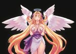  blonde_hair bracelet cherie_espoir closed_eyes curly_hair dress earrings eyes_closed halo jewelry long_hair marl_kingdom necklace nippon_ichi nomura_ryouji official_art prayer praying rhapsody simple_background solo very_long_hair wings 