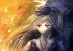  angry arufa_(hourai-sugar) face fire hat kamishirasawa_keine long_hair solo touhou 