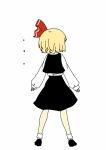  1girl blonde_hair bow from_behind hair_bow rumia short_hair solo standing the_embodiment_of_scarlet_devil touhou uro youkai 