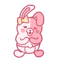  :3 blush blush_stickers bow catp0sse chibi chibi_only commentary danganronpa_(series) danganronpa_2:_goodbye_despair diaper english_commentary full_body heterochromia lowres monomi_(danganronpa) navel no_humans open_mouth simple_background sitting solo white_background yellow_bow 